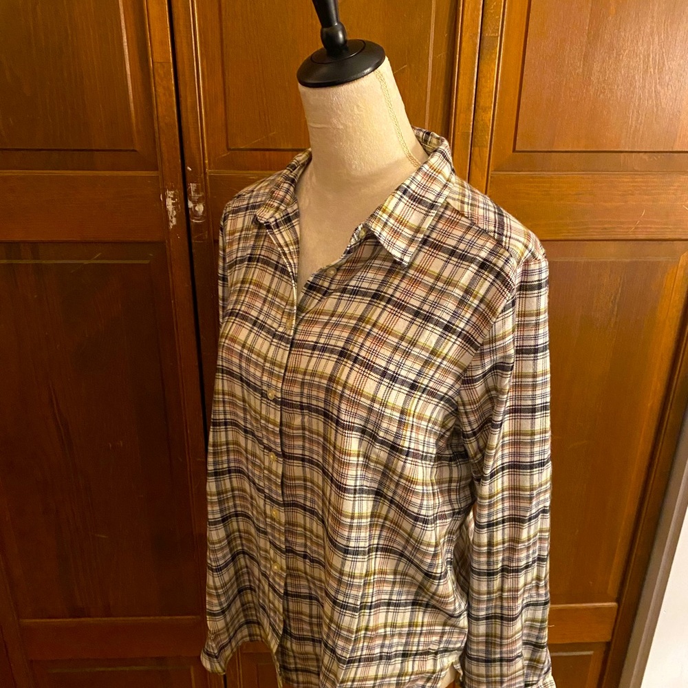 LOFT Plaid Flannel Everyday Tunic Shirt (NWOT)